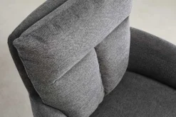 Riess-Ambiente Retro Möbel|Skandinavisch > Drehbarer Retro Stuhl BIG GEORGE grau mit Armlehnen und Taschenfederkernpolsterung