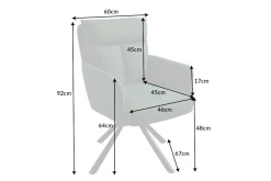 Riess-Ambiente Retro Möbel|Skandinavisch > Drehbarer Retro Stuhl BIG GEORGE grün mit Armlehnen und Taschenfederkernpolsterung