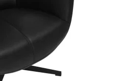 Riess-Ambiente Sessel|Industrial Loft > Drehbarer Sessel VOGUE schwarz Kunstleder Metallbeine mit Armlehne
