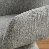 Riess-Ambiente Retro Möbel|Stühle > Drehbarer Stuhl AMBIENTO grau Chenille 180° mit Auto-Return Polsterstuhl