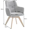 Riess-Ambiente Skandinavisch|Stühle > Drehbarer Stuhl ASGARD grau Chenille Cremona mit Taschenfederkern und Armlehne