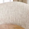 Riess-Ambiente Retro Möbel|Stühle > Drehbarer Stuhl ORGANIKO beige Chenillestoff Holzgestell Eiche mit Armlehne