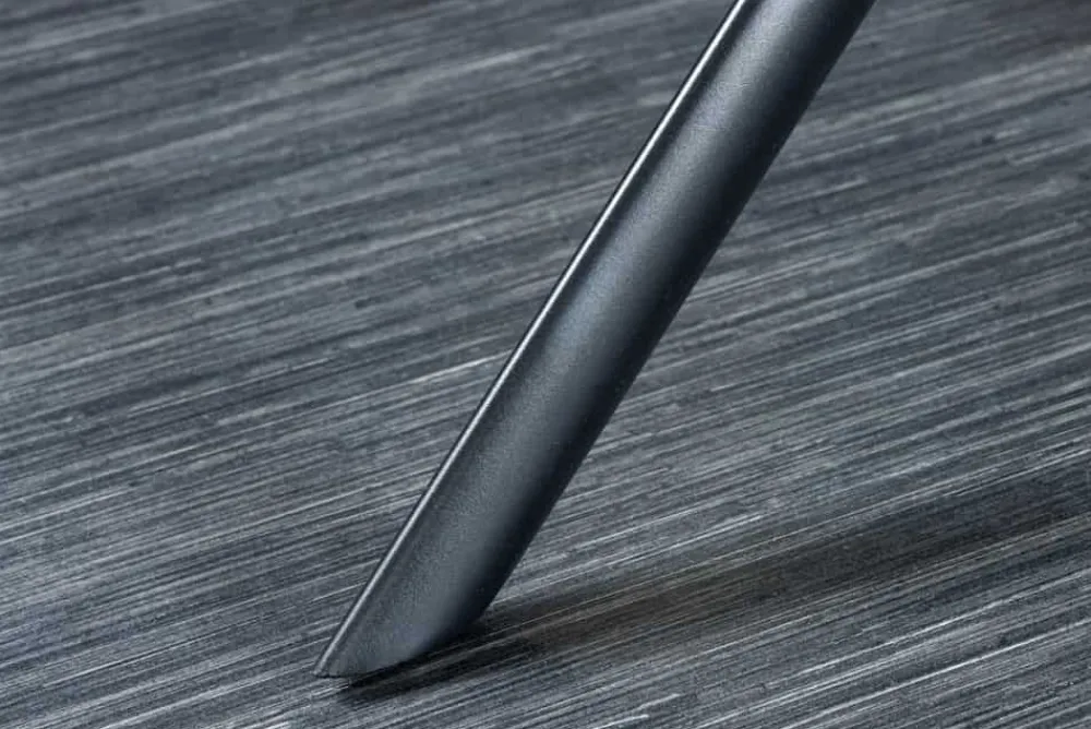 Riess-Ambiente Stühle > Drehbarer Stuhl PAPILLON schwarz Echtleder mit Armlehne schwarzes Gestell