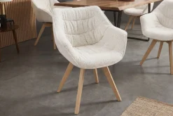 Riess-Ambiente Stühle > Drehbarer Stuhl THE DUTCH COMFORT beige Bouclé Tweed Soft Eichenholz