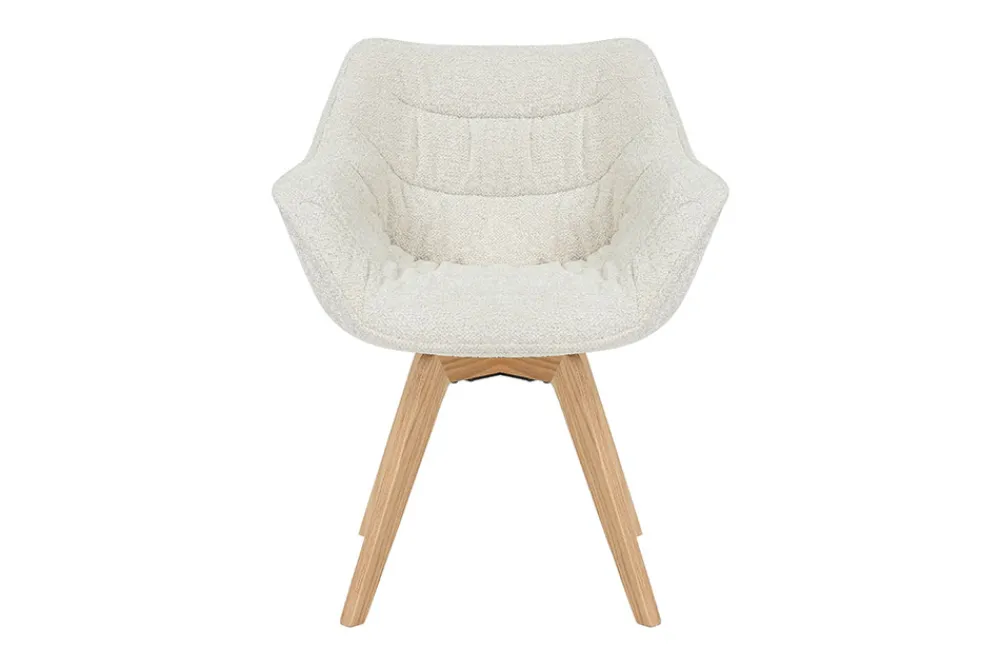 Riess-Ambiente Stühle > Drehbarer Stuhl THE DUTCH COMFORT beige Bouclé Tweed Soft Eichenholz