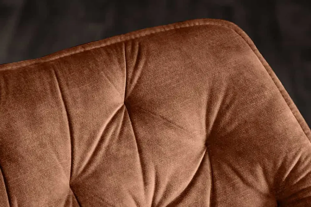 Riess-Ambiente Stühle|Samt Möbel > Drehbarer Stuhl THE DUTCH COMFORT rost braun Samt mit Armlehnen Modern Design