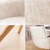 Riess-Ambiente Retro Möbel|Stühle > Drehbarer Stuhl UNIQUE beige Chenille Eichenholzbeine mit Armlehne
