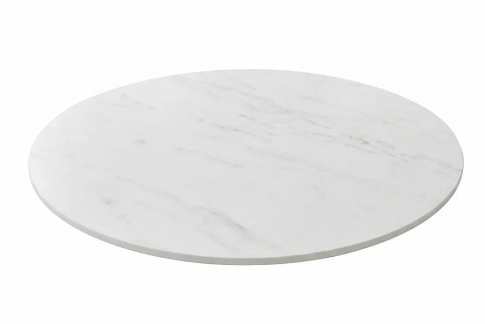 Riess-Ambiente Dekoration > Drehbare Servierplatte SIGNATURE 60cm weiß Marmor Keramik rund