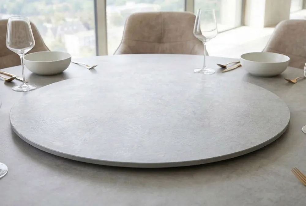 Riess-Ambiente Dekoration > Drehbare Servierplatte SIGNATURE 60cm grau Keramik rund