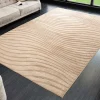 Riess-Ambiente Teppiche|Skandinavisch > 3D strukturierter Kurzflor Teppich WAVE 230x160cm beige Hoch-Tief-Effekt
