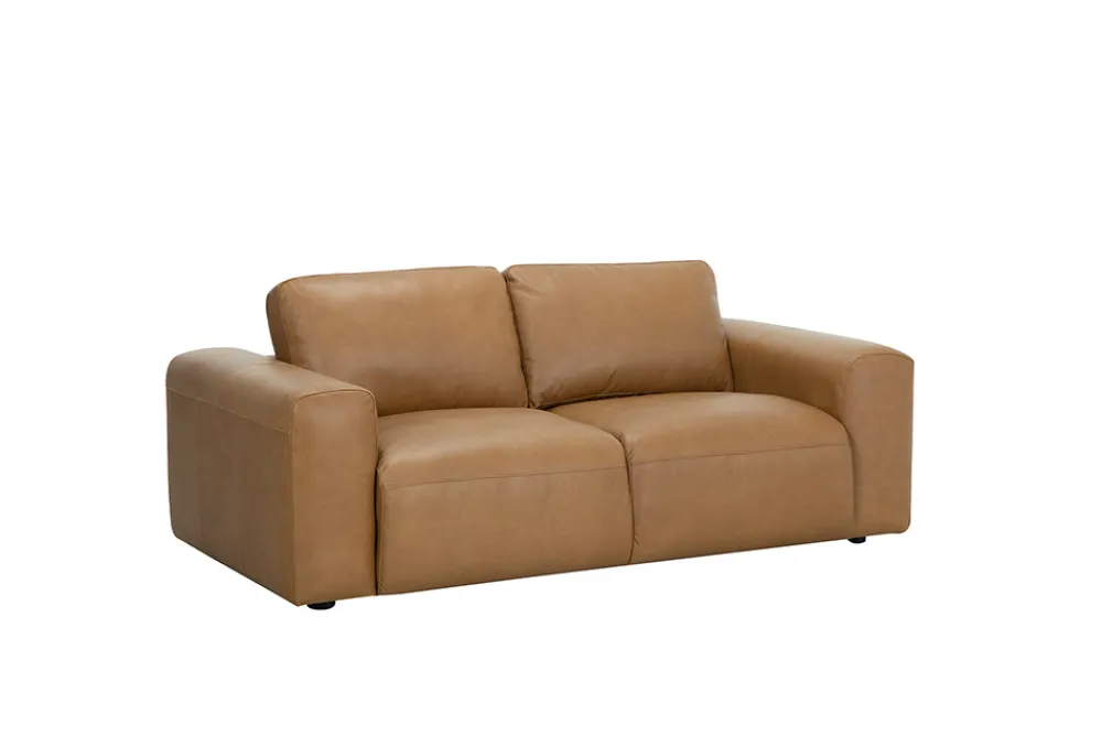 Riess-Ambiente 2-Sitzer Sofa|Industrial Loft > Echtleder Sofa BIG GEORGE 205cm cognac Taschenfederkern 2-Sitzer Couch