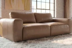 Riess-Ambiente Industrial Loft|3-Sitzer Sofa > Echtleder Sofa BIG GEORGE 245cm cognac Taschenfederkern 3-Sitzer Couch