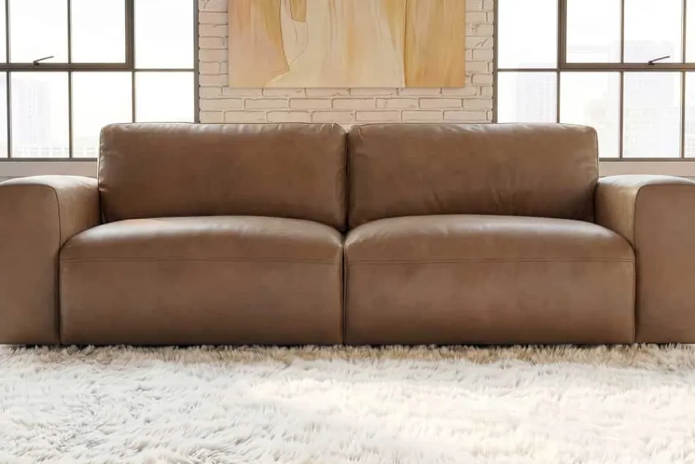 Riess-Ambiente Industrial Loft|3-Sitzer Sofa > Echtleder Sofa BIG GEORGE 245cm cognac Taschenfederkern 3-Sitzer Couch