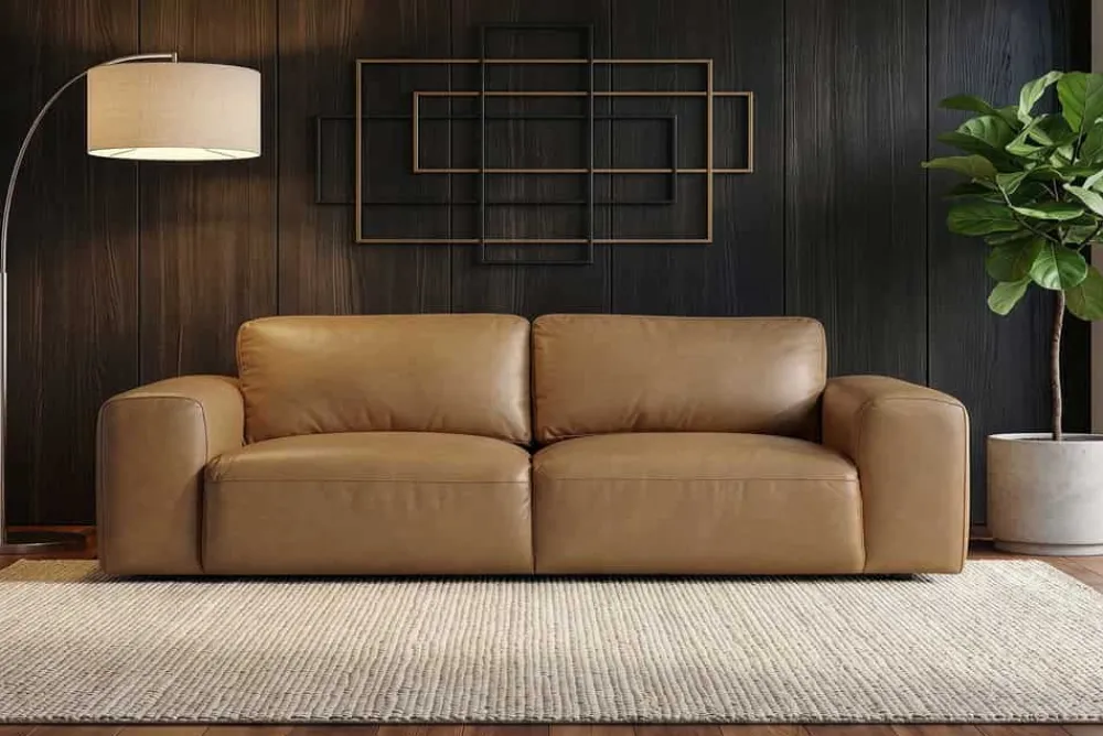 Riess-Ambiente Industrial Loft|3-Sitzer Sofa > Echtleder Sofa BIG GEORGE 245cm cognac Taschenfederkern 3-Sitzer Couch