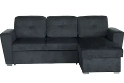 Riess-Ambiente 3-Sitzer Sofa > Ecksofa mit Schlaffunktion APARTMENT beidseitig aufbaubar grau Strukturstoff inkl. Stauraum
