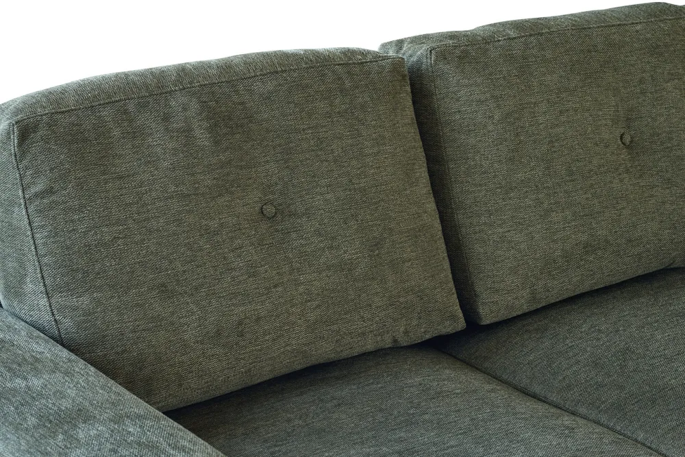 Riess-Ambiente 3-Sitzer Sofa > Ecksofa mit Schlaffunktion APARTMENT beidseitig aufbaubar grün Strukturstoff inkl. Stauraum