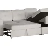Riess-Ambiente 3-Sitzer Sofa > Ecksofa mit Schlaffunktion APARTMENT beidseitig aufbaubar beige Strukturstoff inkl. Stauraum
