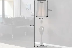 Riess-Ambiente Stehleuchten > Edle Design Stehlampe LUCIE 160cm schwarz Barock Stil Stehleuchte