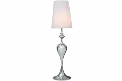 Riess-Ambiente Stehleuchten > Edle Design Stehlampe LUCIE 160cm silber weiß Barock Stil Stehleuchte