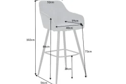 Riess-Ambiente Retro Möbel|Barhocker ><noscript><img width=