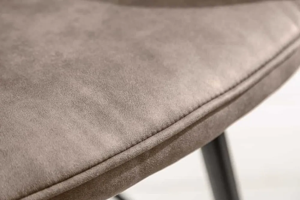 Riess-Ambiente Retro Möbel|Barhocker > Edler Barhocker TURIN vintage taupe mit Ziersteppung Barstuhl mit Armlehne