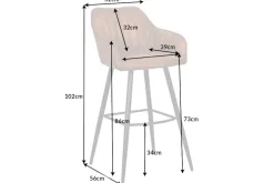 Riess-Ambiente Retro Möbel|Barhocker ><noscript><img width=