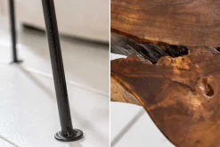 Riess-Ambiente Beistelltische|Mehr... > Einzigartiger Beistelltisch WILD 40cm Teakholz Baumscheibe Couchtisch