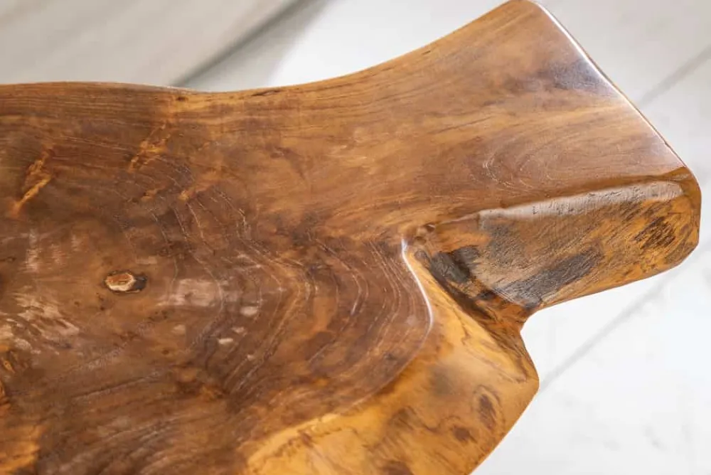 Riess-Ambiente Beistelltische|Mehr... > Einzigartiger Beistelltisch WILD 40cm Teakholz Baumscheibe Couchtisch