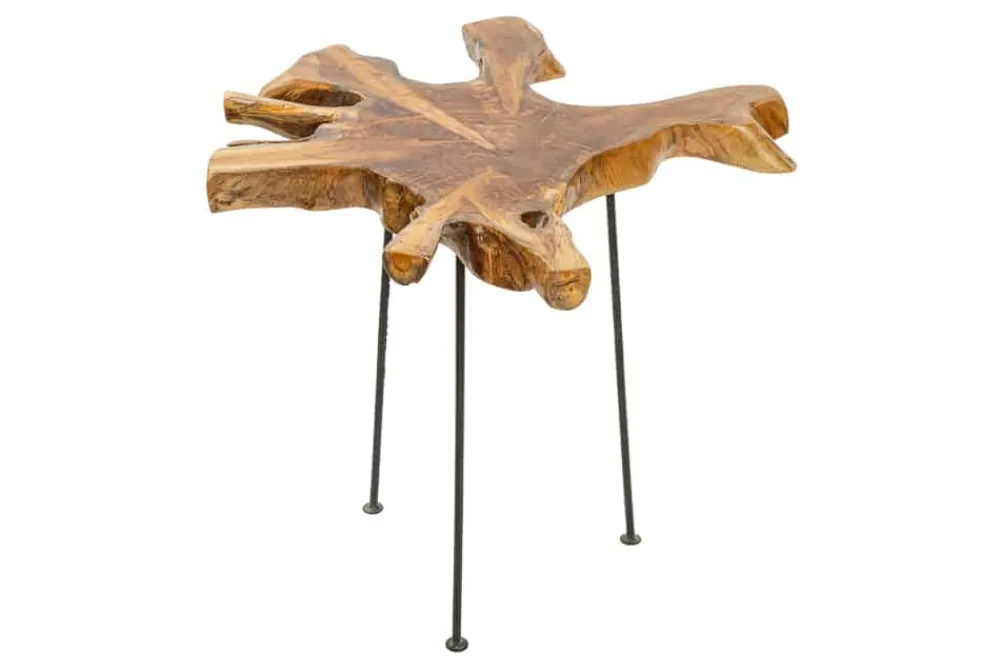 Riess-Ambiente Beistelltische|Mehr... > Einzigartiger Beistelltisch WILD 40cm Teakholz Baumscheibe Couchtisch