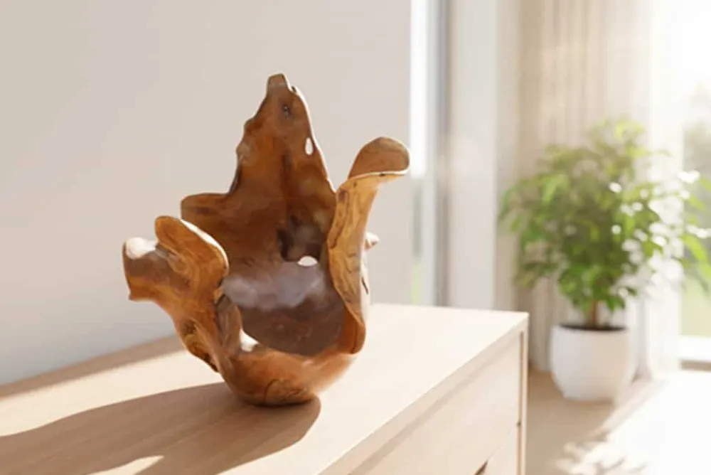 Riess-Ambiente Mehr...|Wohnaccessoires > Einzigartige Schale ORGANIC 40cm natur Teak aus Wurzelholz