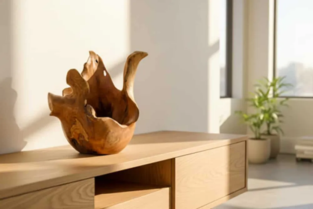Riess-Ambiente Mehr...|Wohnaccessoires > Einzigartige Schale ORGANIC 40cm natur Teak aus Wurzelholz