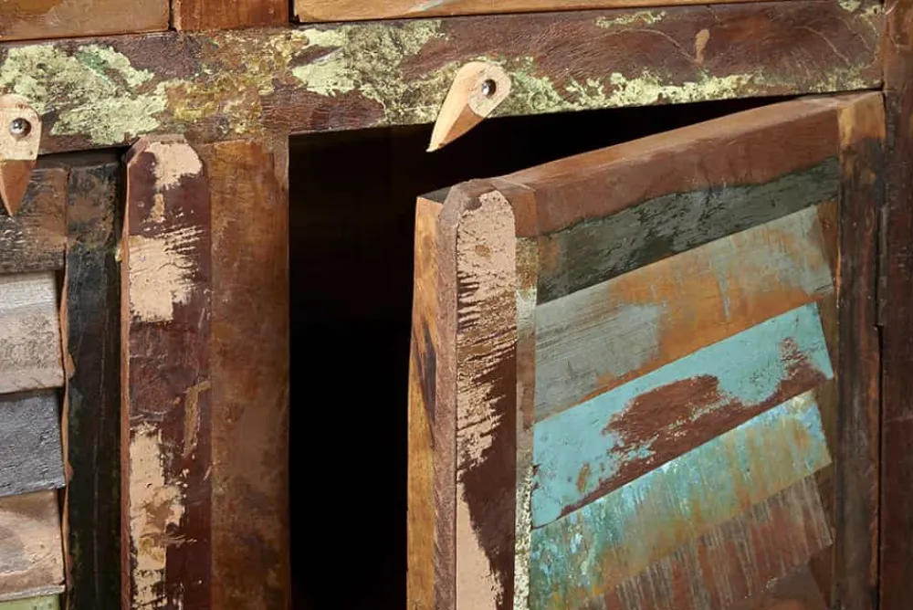 Riess-Ambiente Mehr...|Sideboards & Kommoden > Einzigartiges Sideboard JAKARTA 125cm recyceltes Massivholz aus Fischerbooten