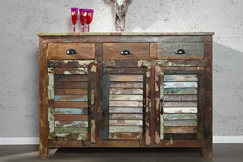 Riess-Ambiente Mehr...|Sideboards & Kommoden > Einzigartiges Sideboard JAKARTA 125cm recyceltes Massivholz aus Fischerbooten