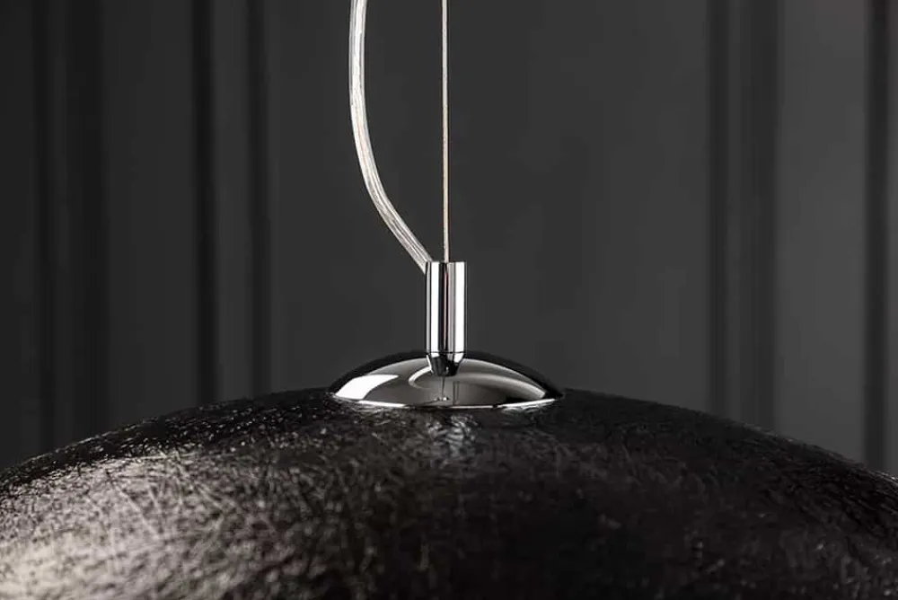 Riess-Ambiente Goldene Möbel|Hängelampen > Elegante Design Hängeleuchte GLOW 70cm schwarz gold Hängelampe