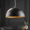 Riess-Ambiente Goldene Möbel|Hängelampen > Elegante Design Hängeleuchte GLOW 50cm schwarz gold Hängelampe