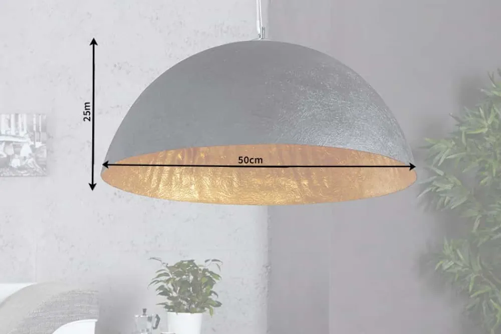 Riess-Ambiente Goldene Möbel|Hängelampen > Elegante Design Hängeleuchte GLOW 50cm schwarz gold Hängelampe