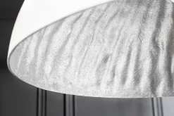 Riess-Ambiente Hängelampen > Elegante Design Hängeleuchte GLOW 70cm weiß silber Hängelampe