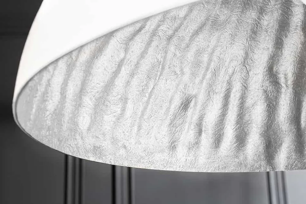 Riess-Ambiente Hängelampen > Elegante Design Hängeleuchte GLOW 70cm weiß silber Hängelampe