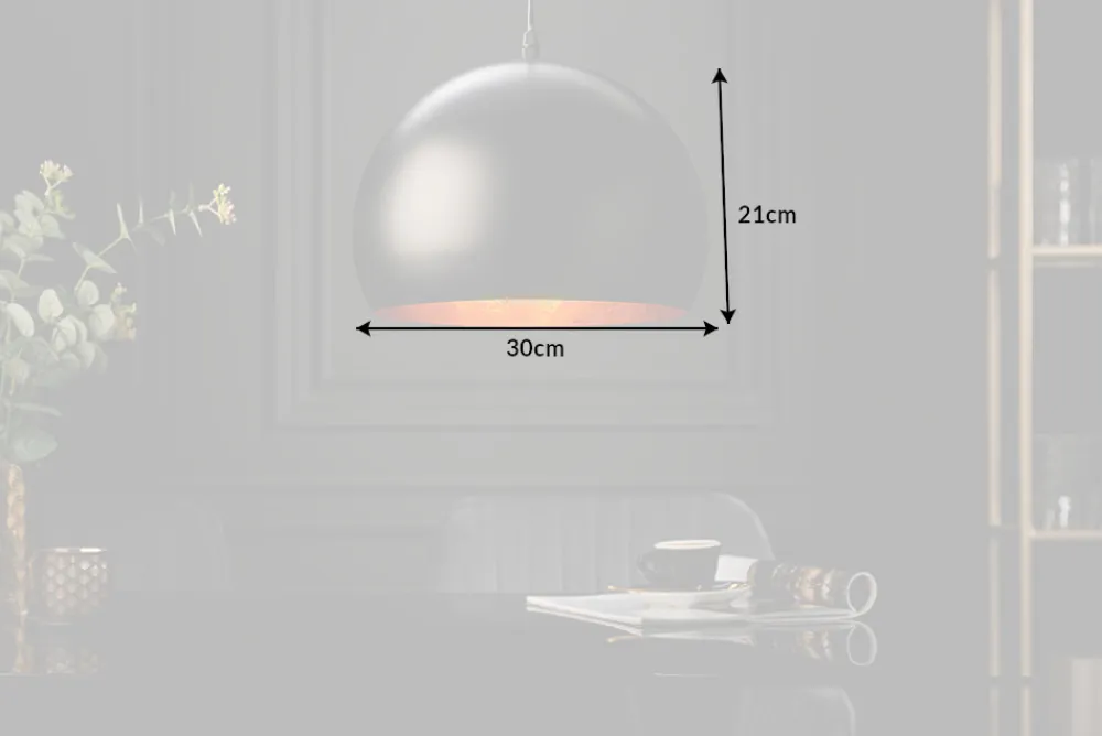 Riess-Ambiente Goldene Möbel|Hängelampen > Elegante Hängelampe BLACK GOLDEN BALL 30cm schwarz mit Blattgoldoptik