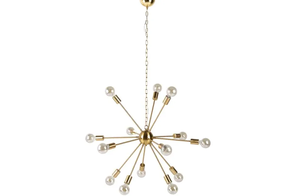 Riess-Ambiente Goldene Möbel|Hängelampen > Elegante Hängelampe SPUTNIK 87cm gold mit 14 Leuchtarmen