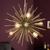 Riess-Ambiente Goldene Möbel|Hängelampen > Elegante Hängeleuchte SUNLIGHT 50cm matt gold Hängelampe