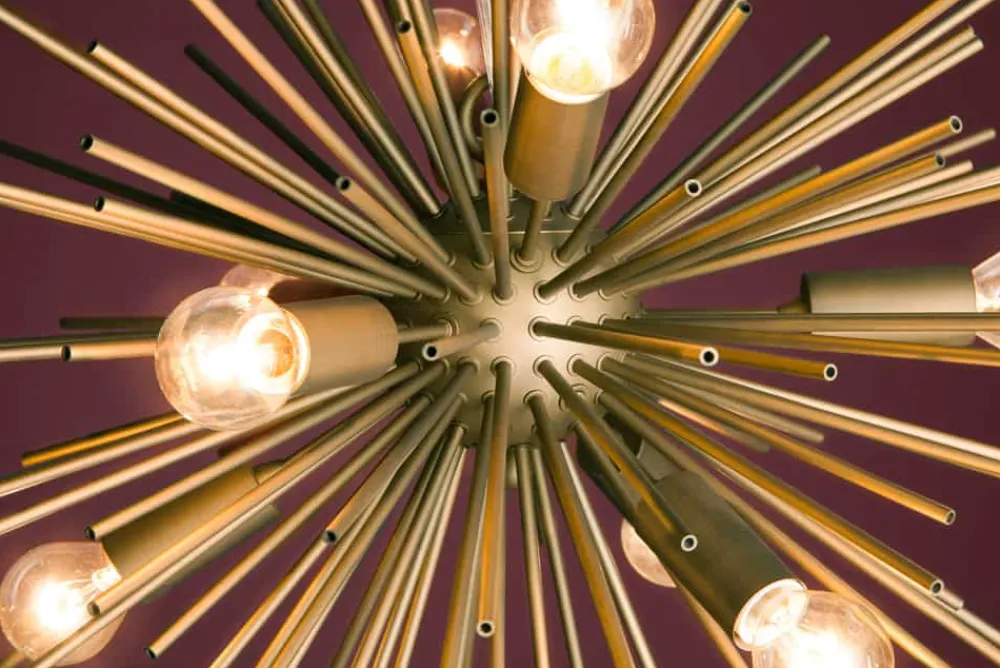 Riess-Ambiente Goldene Möbel|Hängelampen > Elegante Hängeleuchte SUNLIGHT 50cm matt gold Hängelampe