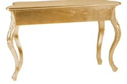 Riess-Ambiente Goldene Möbel|Konsolentische > Elegante Konsole VENICE 110cm gold Barock Design Anrichte handgearbeitet