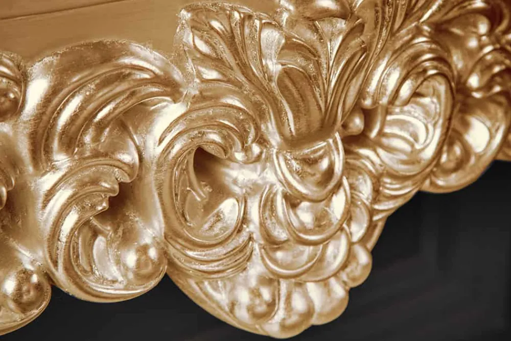 Riess-Ambiente Goldene Möbel|Konsolentische > Elegante Konsole VENICE 110cm gold Barock Design Anrichte handgearbeitet