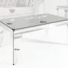 Riess-Ambiente Couchtische & Truhen > Eleganter Couchtisch MODERN BAROCK 100cm silber mit schwarzem Opalglas