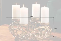 Riess-Ambiente Goldene Möbel|Kerzenständer ><noscript><img width=