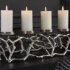 Riess-Ambiente Kerzenständer > Eleganter Kerzenhalter ABSTRACT 60cm silber für 4 Kerzen