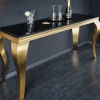 Riess-Ambiente Konsolentische > Eleganter Konsolentisch MODERN BAROCK 145cm schwarz gold Opalglas Edelstahlbeine