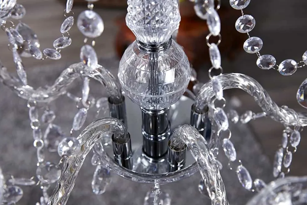 Riess-Ambiente Hängelampen|Kronleuchter & Lüster > Eleganter Kronleuchter CRYSTAL 55cm klar Acryl 5-armig Lüster