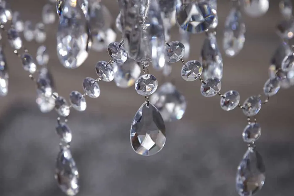 Riess-Ambiente Hängelampen|Kronleuchter & Lüster > Eleganter Kronleuchter CRYSTAL 55cm klar Acryl 5-armig Lüster